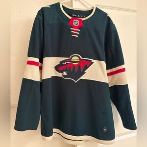 Authentic Adidas Green Minnesota Wild Jersey